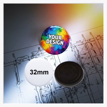 32mm Neodym-Magnet (Kunststoff) – Der moderne Allrounder für Ihr Branding