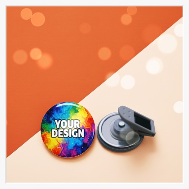 Button 37mm mit Kroko-Clip