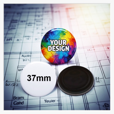 Magnetbutton 37mm Neodym Kunststoff