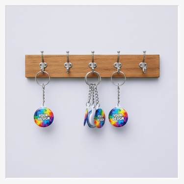 Schlüsselanhänger zum selbst gestalten an einem Schlüsselbrett