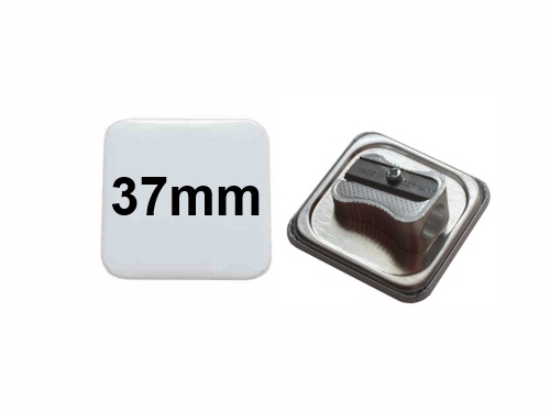 37x37mm Button mit Anspitzer 37x37mm Button mit Anspitzer