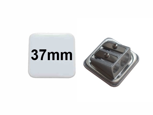 37x37mm Button mit Doppel-Anspitzer 37x37mm Button mit Doppel-Anspitzer