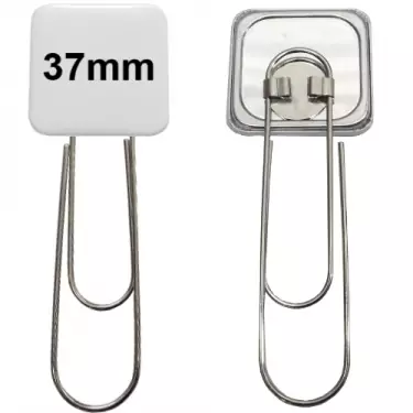 37x37mm Button mit Büroklammer XL 37x37mm Button mit Büroklammer XL