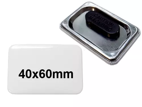 40x60mm Button mit kleinem Doppel-Textilmagnet 40x60mm Button mit kleinem Doppel-Textilmagnet