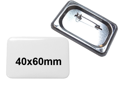 40x60mm Button mit Sicherheitsnadel 40x60mm Button mit Sicherheitsnadel