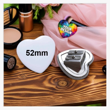 52x57mm Herz-Button mit Doppel-Anspitzer – Funktion mit Herz