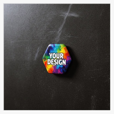 58 x 65 mm Hexagon-Tafelmagnet – Struktur und Vernetzung im Waben-Design