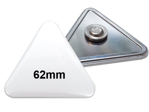 62x67mm Dreieck-Button mit Textilmagnet 62x67mm Dreieck-Button mit Textilmagnet