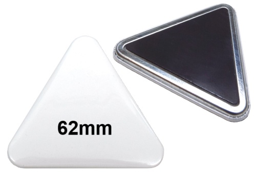 62x67mm Dreieck-Button mit Softmagnet 62x67mm Dreieck-Button mit Softmagnet
