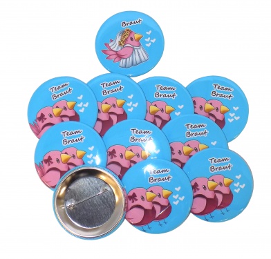 JGA Buttonset Vogel Braut