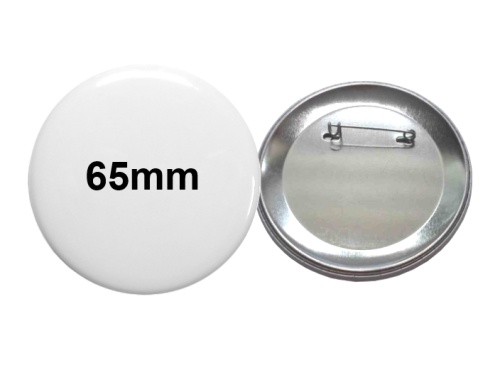 65mm Button mit Sicherheitsnadel