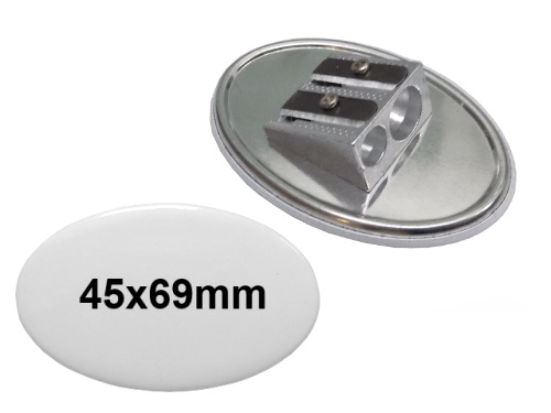 45x69mm Button mit Doppel-Anspitzer 45x69mm Button mit Doppel-Anspitzer