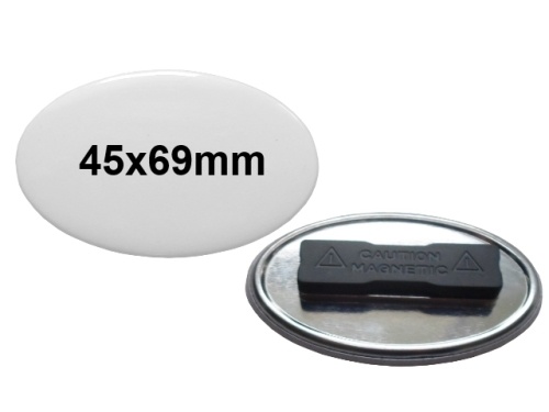 45x69mm Button mit Doppel-Textilmagnet 45x69mm Button mit Doppel-Textilmagnet