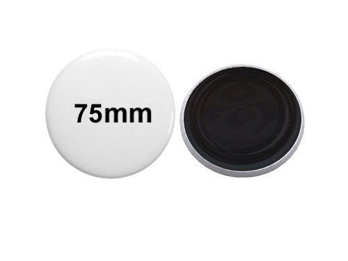 75mm Button-Rohlinge mit Neodym-Magnet | 100er Set