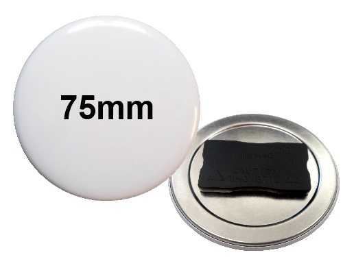 75mm Button mit Quadro-Textilmagnet 75mm Button mit Quadro-Textilmagnet