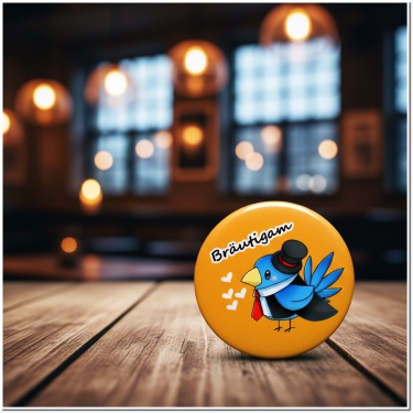 JGA Anstecker-Set „Vogel Bräutigam“ – 12 Stück für die Crew