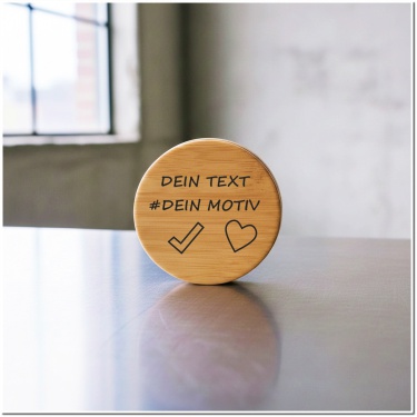 Taschenspiegel aus holz mit individueller Gravur