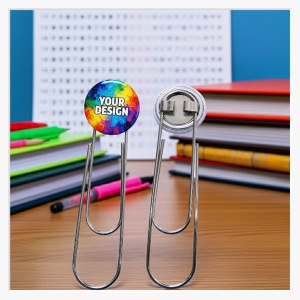 25 mm Button mit XL-Büroklammer – Dein extragroßes Highlight für Schule & Büro