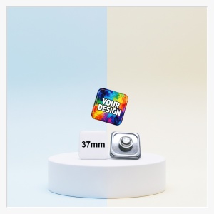 37x37mm Quadrat-Button mit Kleidungsmagnet – Modernes Design trifft auf Stoffschutz