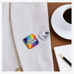 37x37mm quadratische Buttons mit 360° Kunststoff-Clip selbst gestalten