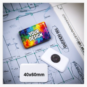 40 x 60 mm Rechteck-Neodym-Magnet – Die Visitenkarte für Ihr Whiteboard