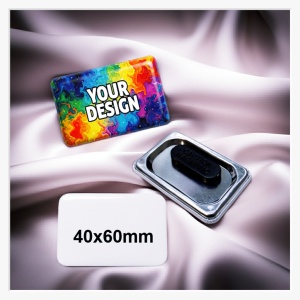 40x60mm Magnet-Namensschild – Klassisches Format mit sicherem Doppel-Halt