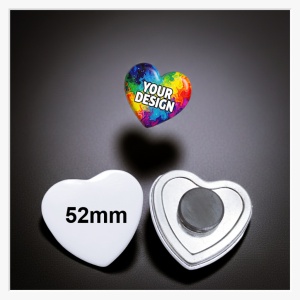 52 x 57 mm Herz-Tafelmagnet – Herzliche Organisation für Schule & Kita