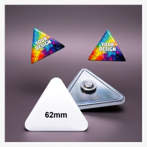 62x67mm Dreieck-Button mit Kleidungsmagnet – Markante Form trifft auf sicheren Stoffschutz
