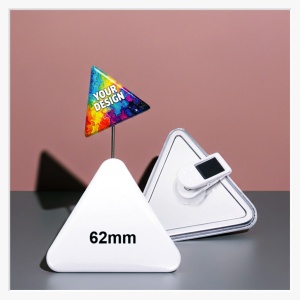 62x67mm Dreieck-Buttons mit 360° Kunststoff-Clip selbst gestalten